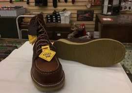 Steel Toe dark brown suede boots