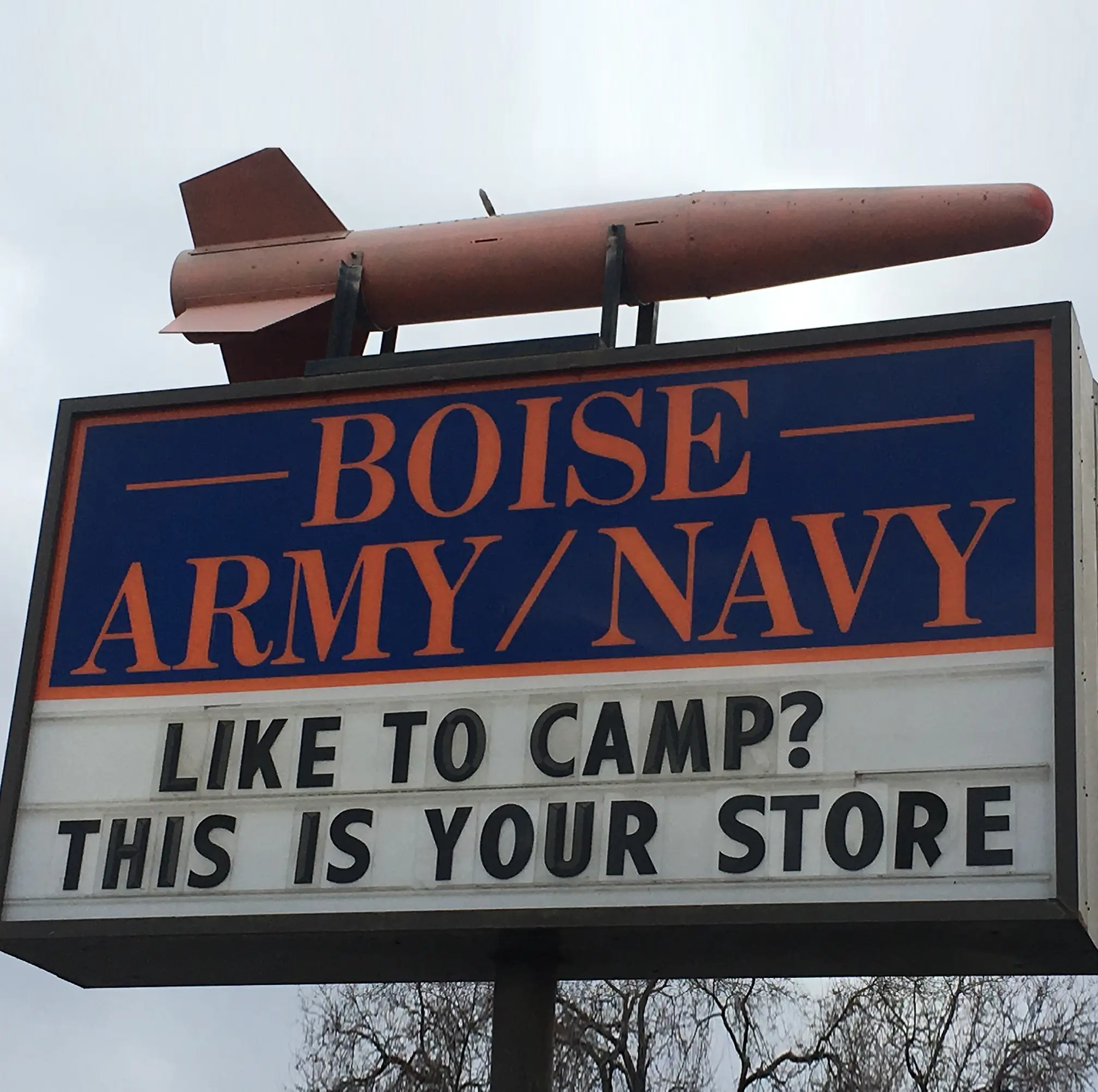 boise army navy sign
